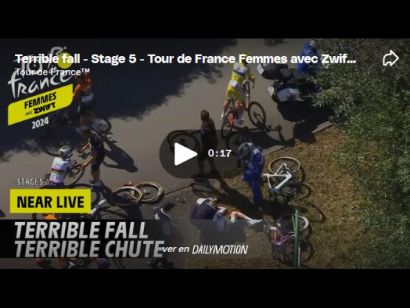 Vídeo de la caída de Demi Vollering en la etapa 5 del Tour de Francia Femenino