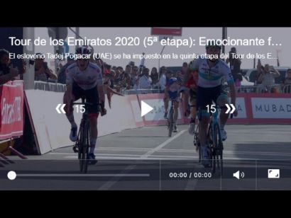 Tour de los Emiratos 2020: Vídeo del último kilómetro de la etapa 5