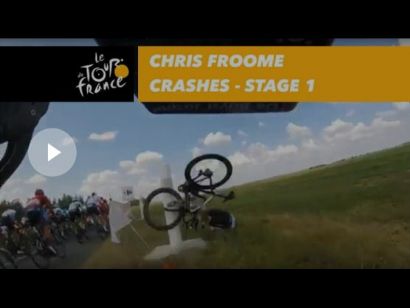 Tour de Francia: Vídeo de la caída de Chris Froome en la primera etapa