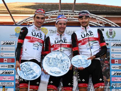 Polanc, Ayuso y Covi, triplete del UAE Emirates en el Trofeo Laigueglia