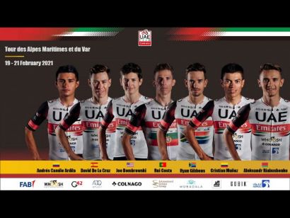 David de la Cruz, al frente del UAE Emirates en el Tour de los Alpes Marítimos