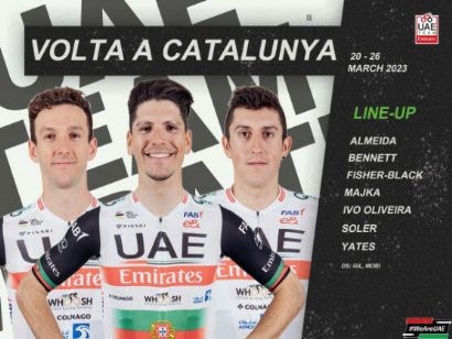 Joao Almeida, al frente de un UAE Emirates con Marc Soler en la Volta a Catalunya