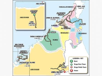 El UAE Tour presenta un recorrido con dos llegadas en alto y una crono [Etapas y perfiles]