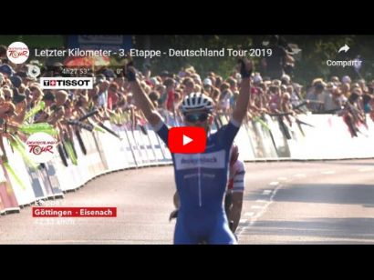 Vuelta a Alemania: Vídeo del último kilómetro de la etapa 3. Victoria de Kasper Asgreen