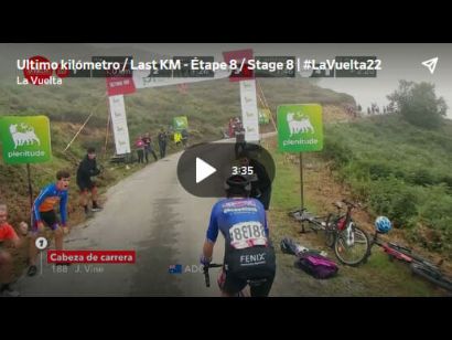 Vuelta a España 2022: Vídeo del último kilómetro de la etapa 8. Victoria de Jay Vine