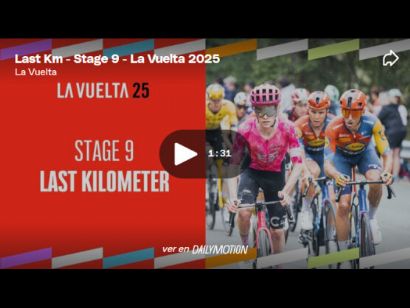 Vídeo del último kilómetro de la 9ª etapa de la Vuelta a España. ¡Gana Vingegaard!