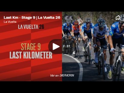 V�deo del �ltimo kil�metro de la 9� etapa de la Vuelta a Espa�a. Mas vs. Onley