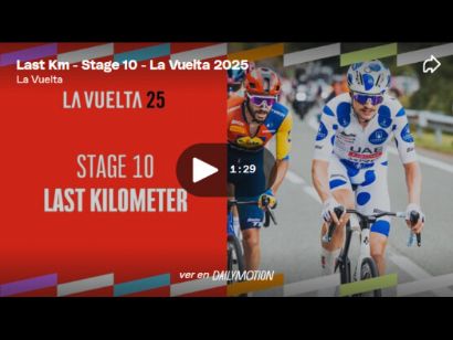 Vídeo del último kilómetro de la 10ª etapa de la Vuelta a España. ¡Segunda de Jay Vine!