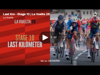 V�deo del �ltimo kil�metro de la 10� etapa de la Vuelta a Espa�a. Gana Bastien Tronchon