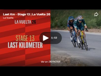 V�deo del �ltimo kil�metro de la 13� etapa de la Vuelta a Espa�a. Van Aert vs. Paret-Peintre