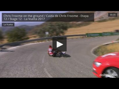 Vuelta a España: Etapa 12: Vídeo de la caída de Chris Froome