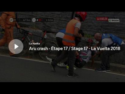 Vuelta a España: Vídeo de la caída de Fabio Aru