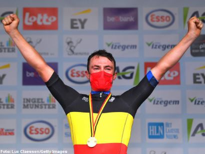 Yves Lampaert priva a Evenepoel del título belga de contrarreloj