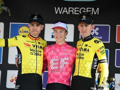Neilson Powless sorprende al Visma-Lease a Bike y conquista A Través de Flandes
