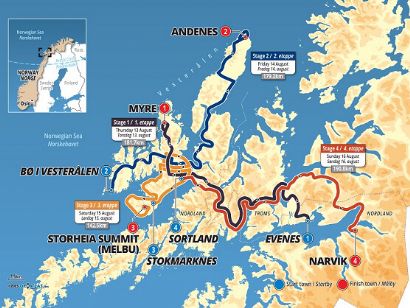 Van Eetvelt, Silva, Engelhardt y Pinarello buscan brillar en la Arctic Race de Noruega [Previa]