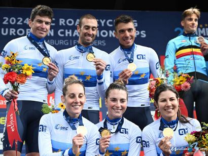Campeonato de Europa: Italia se impone en la prueba de relevos contrarreloj por equipos mixtos