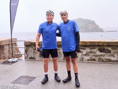 Chris Hoy lidera con Indurain una prueba a beneficio de Laurues de San Sebasti�n a Barcelona