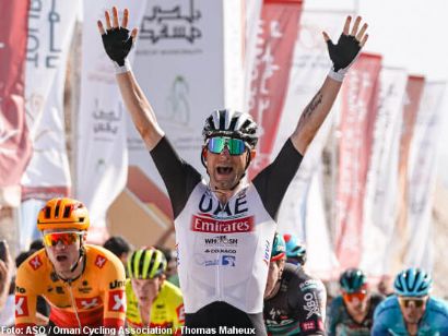 Tour de Omn: Diego Ulissi gana en Yitti Hills, Matteo Jorgenson sigue de rojo