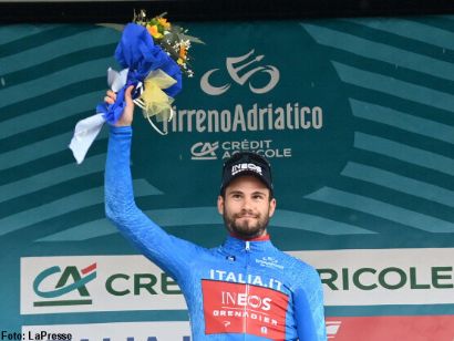 Tirreno-Adriático: Filippo Ganna se lleva la crono y es el primer líder