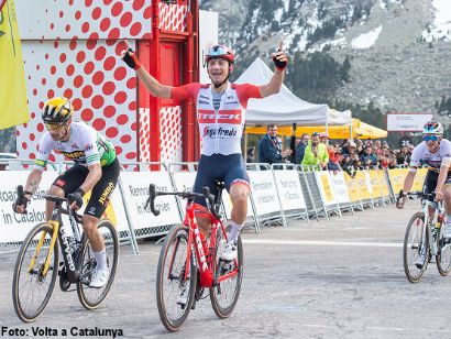Volta a Catalunya: Giulio Ciccone gana en la estación de Vallter, Primoz Roglic sigue líder