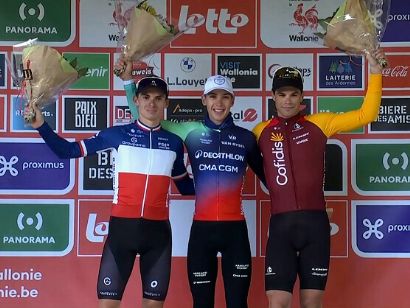 El joven Aubin Sparfel se lleva el Gran Premio de Valonia por delante de Romain Gr�goire