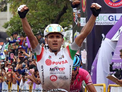 Vuelta al Táchira: Jimmy Briceño se lleva la segunda etapa y se viste de amarillo