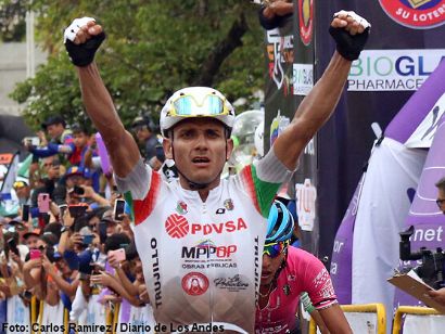 Vuelta al Tchira: Jimmy Briceo se lleva la segunda etapa y se viste de amarillo