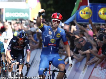 Vuelta a Alemania: Jonathan Milan gana en Heilbronn para mantener el liderato