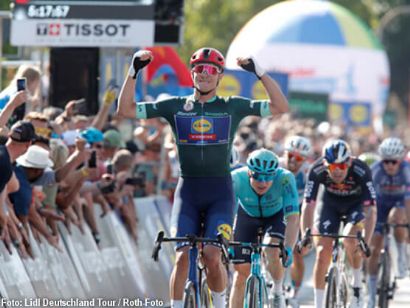Vuelta a Alemania: Jonathan Milan también se lleva la tercera etapa, Mads Pedersen sigue líder