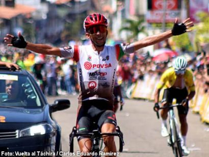 Vuelta al Tchira: Juan Ruiz hace suya la quinta etapa, Jonathan Caicedo afianza el liderato