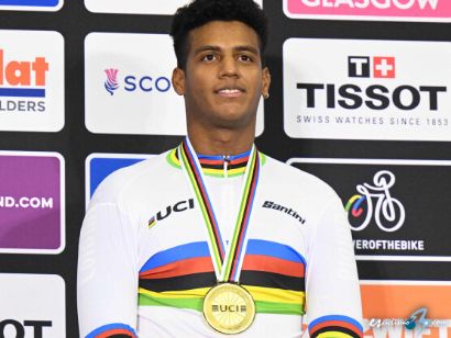El colombiano Kevin Quintero, campeón mundial de Keirin en Glasgow