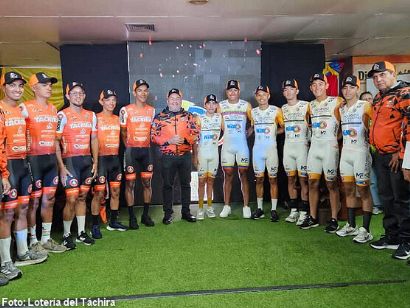 Lotería del Táchira presenta sus equipos para la 60ª Vuelta al Táchira en Bicicleta