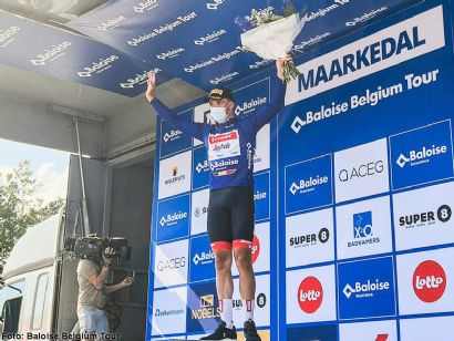 Mads Pedersen, primer líder de la Vuelta a Bélgica