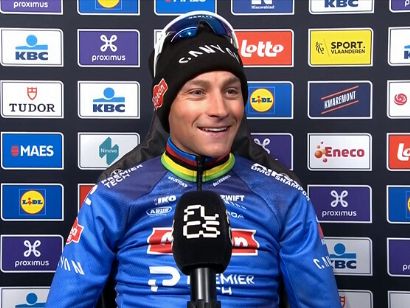 Omloop Nieuwsblad: Mathieu van der Poel: "Estoy muy contento por ganar mi primera Omloop"