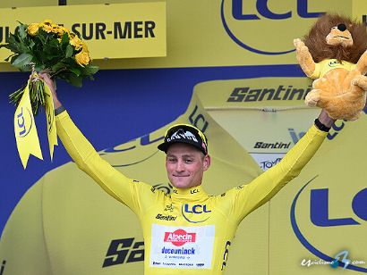Tour de Francia: Van der Poel gana en Boulogne-sur-Mer y se viste de amarillo