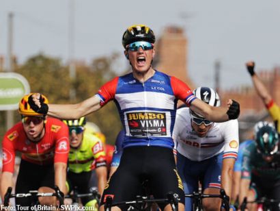 Tour de Gran Bretaña: Olav Kooij logra el póker de victorias en la cuarta etapa