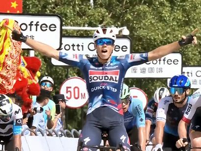 Paul Magnier, al sprint, primer lder del Tour de Guangxi 2025