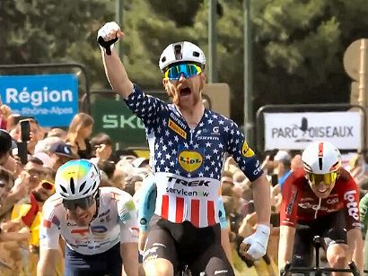 Quinn Simmons gana la 4� etapa, Alex Baudin mantiene el liderato del Tour Auvernia-R�dano-Alpes