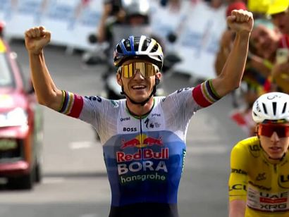 Tour de Francia: Remco Evenepoel: "Es incre�ble ganar ante el mejor del mundo"