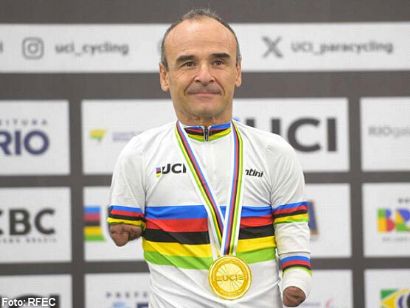 Ricardo Ten conquista su tercer maillot arcoris en el Mundial de Pista Paralmpico de Ro
