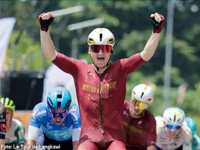 Riley Pickrell gana al esprint la sexta etapa del Tour de Langkawi