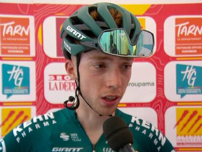 La Ruta de Occitania: Roger Adrià: "Estoy muy contento con mi primer triunfo como profesional"