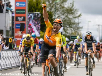 Tour de Bretaña: Rudy Barbier gana la segunda etapa, Luke Lamperti sigue líder