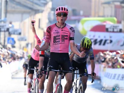 Semana Coppi y Bartali: Sean Quinn gana la segunda etapa, Mauro Schmid nuevo líder