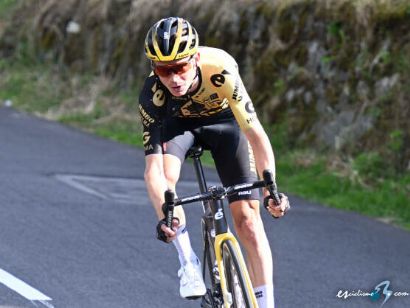 Sepp Kuss, al frente del Visma-Lease a Bike en la Vuelta a Burgos