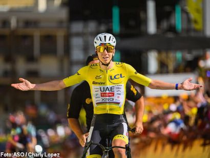 Tour de Francia: Tadej Pogacar conquista Alpe d�Huez y bate el r�cord de ascensi�n