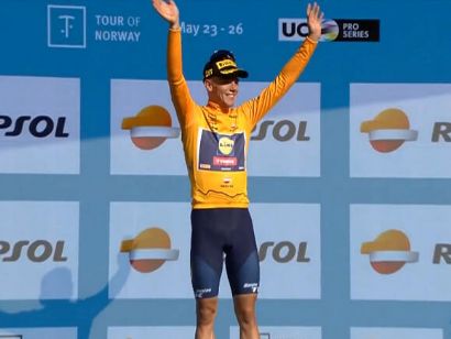 Thibau Nys, primer líder del Tour de Noruega