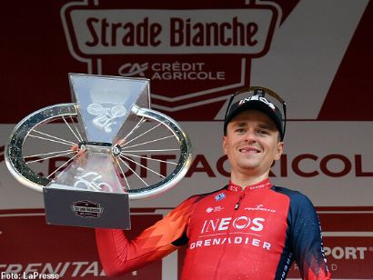 Strade Bianche: Thomas Pidcock: "Un ataque desde tan lejos no estaba planeado"