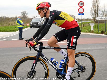 Tim Merlier, al frente del Soudal-Quick Step en la Vuelta a Polonia