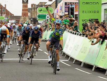 Tour de Gran Breta�a: Merlier gana en Skegness tras una jornada de abanicos que deja a Ganna fuera de la lucha